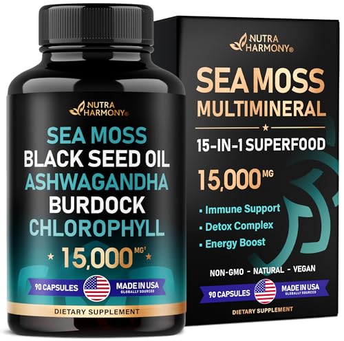 Irish Sea Moss | Black Seed Oil | Ashwagandha | Burdock | Chlorophyll | Supergreens - NutriGlobal