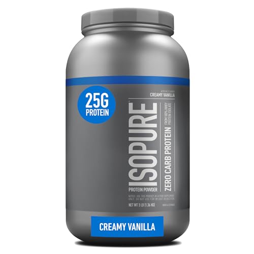 Isopure Protein Powder, Creamy Vanilla Whey Isolate with Vitamin C & Zinc for Immune - NutriGlobal