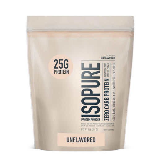 Isopure Unflavored Protein, Whey Isolate, 25g Protein, Zero Carb & Keto Friendly - NutriGlobal