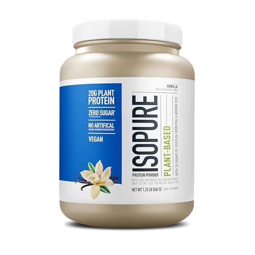 Isopure Vanilla Vegan Protein Powder, with Monk Fruit Sweetener & Amino Acids, Post Work - NutriGlobal