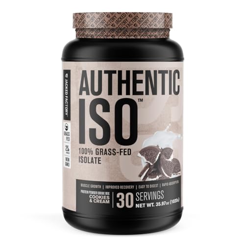 Jacked Factory Authentic ISO Grass Fed Whey Protein Isolate Powder - Low Carb - NutriGlobal