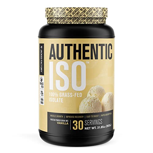 Jacked Factory Authentic ISO Grass Fed Whey Protein Isolate Powder - Low Carb - NutriGlobal