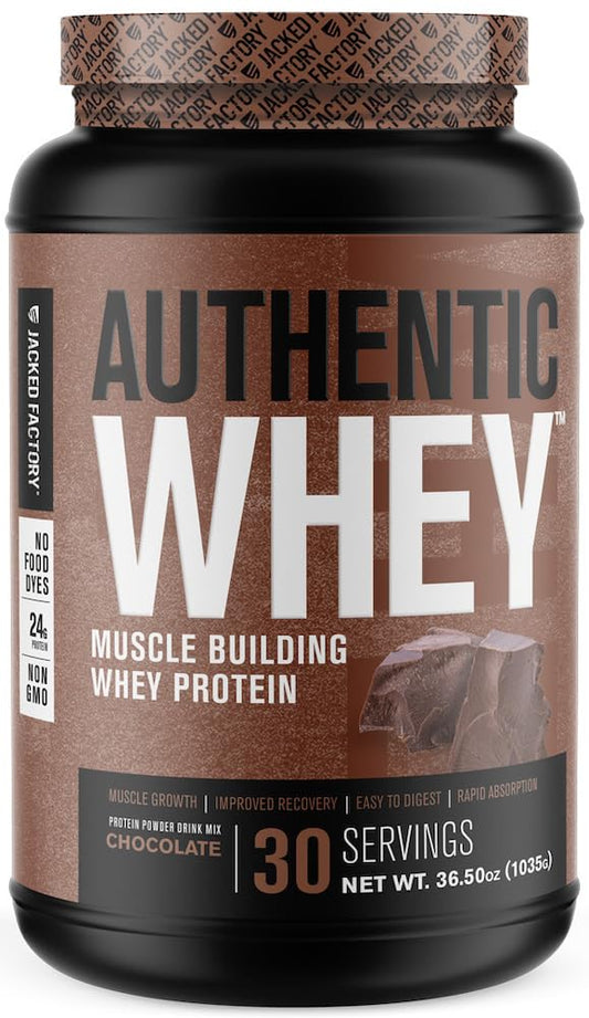Jacked Factory Authentic Whey Muscle Building Whey Protein Powder - Low Carb - NutriGlobal