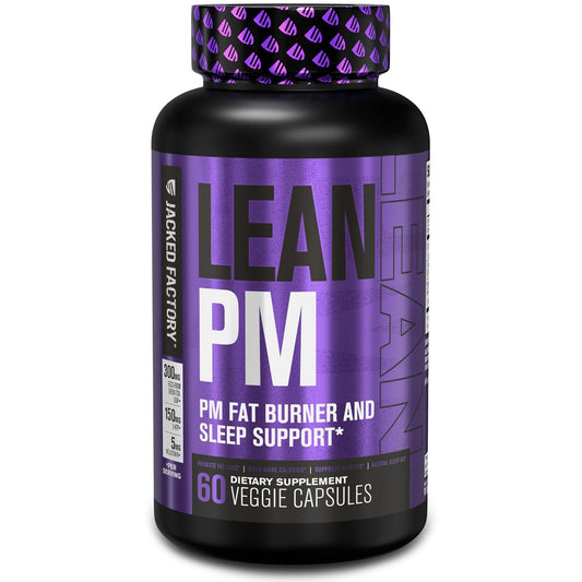 Jacked Factory Lean PM Night Time Fat Burner, Sleep Aid Supplement, & Appetite Suppressant - NutriGlobal