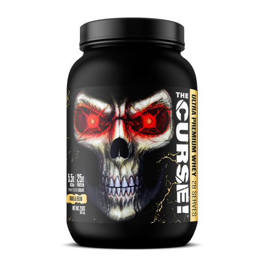JNX SPORTS The Curse! Ultra Premium Whey Protein Powder Vanilla Bean 2lb | 25g Protein - NutriGlobal