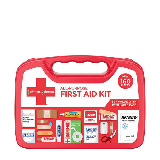 Johnson & Johnson All-Purpose Portable Compact First Aid Kit for Minor Cut - NutriGlobal