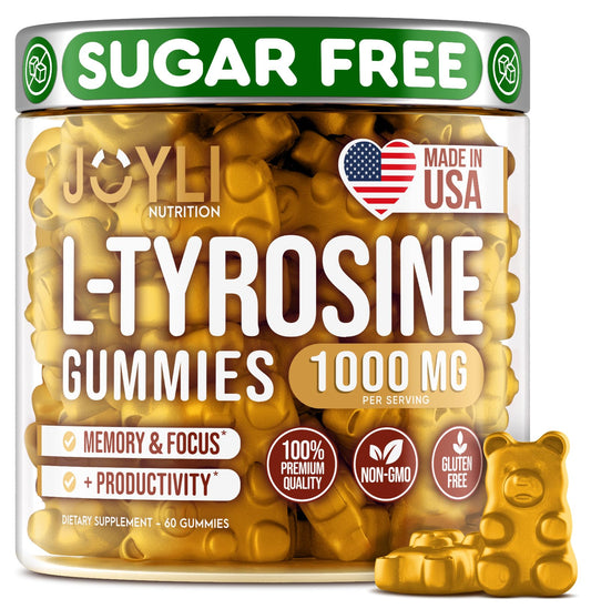 Joyli L Tyrosine Gummies 1000MG - L-Tyrosine Supplement for Kids & Adults - NutriGlobal