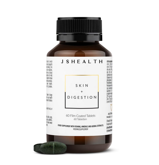 JSHealth Vitamins Skin and Digestion Formula | Skin Supplement with Zinc | Burdock - NutriGlobal