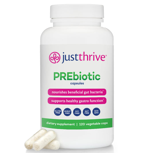 Just Thrive PREbiotic Capsules - Prebiotic Blend for Gut Health and Immune Support, 120 Caps - NutriGlobal