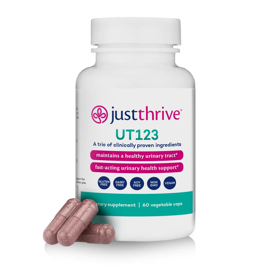 Just Thrive UT123 - Supports Urinary Tract Health for Women - Made with Cranberry, 60 Capsules - NutriGlobal