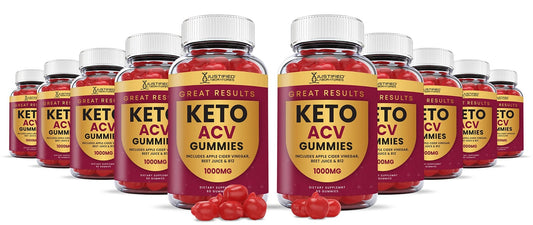Justified Laboratories (10 Pack) Great Results Keto ACV Gummies 1000MG - NutriGlobal