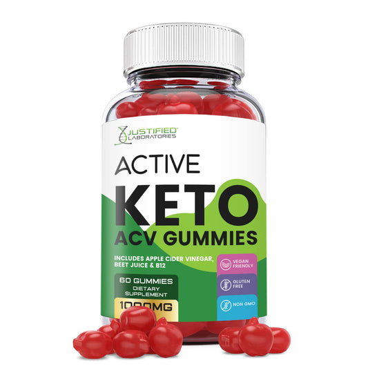 Justified Laboratories Active Keto ACV Gummies 1000MG with Pomegranate Juice Beet - NutriGlobal