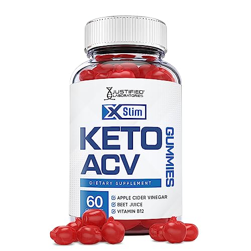 Justified Laboratories X Slim Keto ACV Gummies 1000MG Xslim Vegan Non GMO with Pomegranate - NutriGlobal