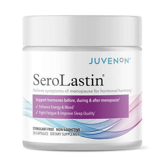 Juvenon Menopause Supplements for Women Mood Support, Hot Flashes Relief, Peri-Menopausal Support, Hormone Balance, Promote Calm, Energy, Clarity, Sleep, Natural Herbal Supplement, (30 Capsules) - NutriGlobal