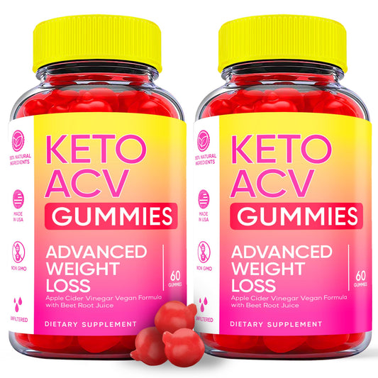 Keto ACV Gummies Advanced Weight Loss, ACV Supplement Work Fast Women Plus Men (2 Pack) - NutriGlobal
