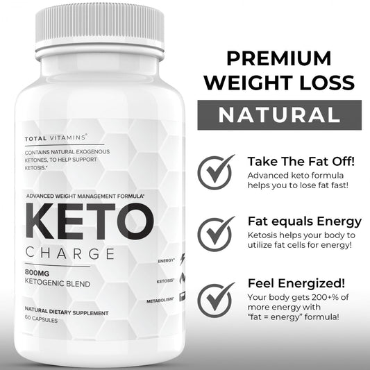 Keto Charge Keto Diet Pills BHB Advanced Weight Loss Ultra Boost Keto - NutriGlobal