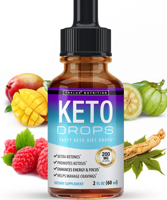 Keto Diet Drops Weight Loss Ketogenic Supplement - Premium Fat Burner Formula - NutriGlobal