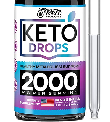 Keto Diet Drops with BHB Exogenous Ketones - Made in USA - Fat Burner & Appetite Suppressant - NutriGlobal