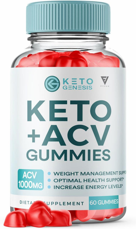 Keto Genesis Keto ACV Gummies Advanced Weight Loss, Ketogenesis Keto + ACV 1000MG - NutriGlobal