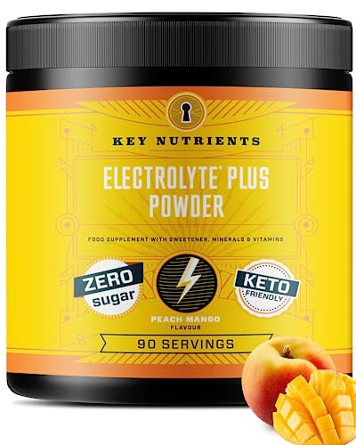 Key Nutrients Electrolytes Powder - Tropical Peach Mango Drink Mix 90 Servings - NutriGlobal