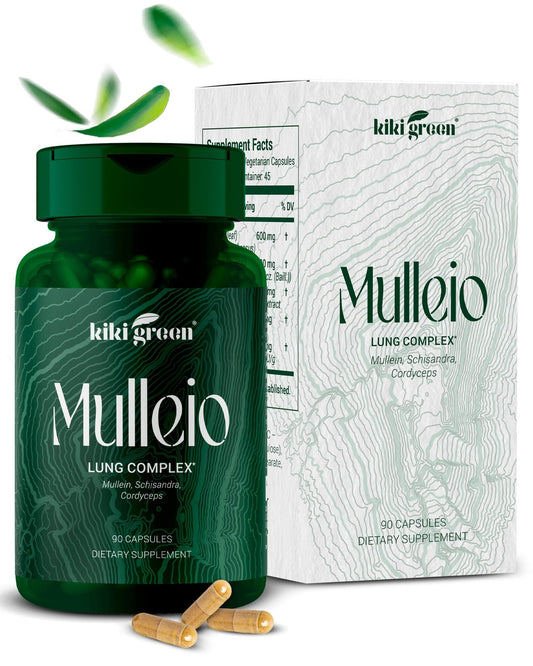 KIKI Green MULLEIO Lung Health Capsules: Herbal Supplement for Lung Cleanse, Better - NutriGlobal