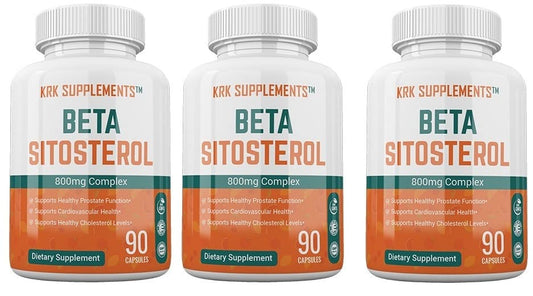 KRK SUPPLEMENTS Bundle Combo for 3 Total Bottles of Beta Sitosterol 800mg - NutriGlobal