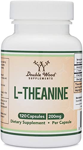 L-Theanine Supplement 200mg, 120 Capsules (Soy Free, Gluten Free, Non-GMO - NutriGlobal