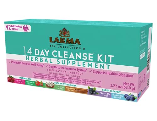 Lakma 14 Day Cleanse Kit Green Tea - 42 Tea Bags - NutriGlobal
