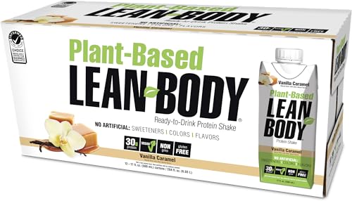 Lean Body Ready-to-Drink, Plant-Based Vegan Vanilla Caramel Protein Shake, 30g Protein - NutriGlobal