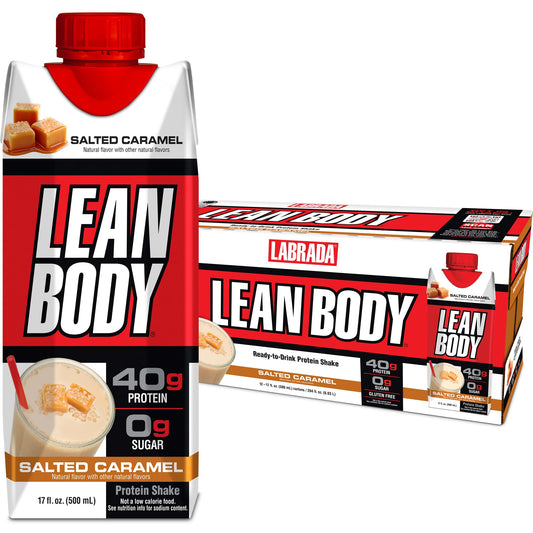 Lean Body Ready-to-Drink Salted Caramel Protein Shake, 40g Protein, Whey Blend - NutriGlobal