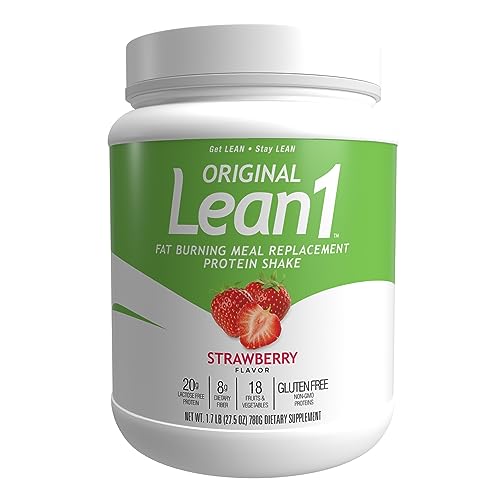 Lean1 Strawberry, 15 Serving tub, Fat Burning Meal Replacement by Nutrition53 - NutriGlobal