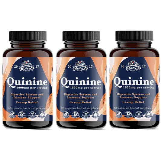 Leg Cramps Support Organic Pills - 1000 mg - Quinine Tablets for Cramp Defense - NutriGlobal