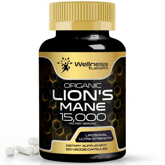 Lions Mane Supplement Capsules - 120 Count - Mushroom Supplement, Brain Supplements - NutriGlobal