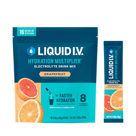 Liquid I.V.® Hydration Multiplier - Grapefruit | Electrolyte Powder Drink Mix | 1 Pack (16 Servings) - NutriGlobal
