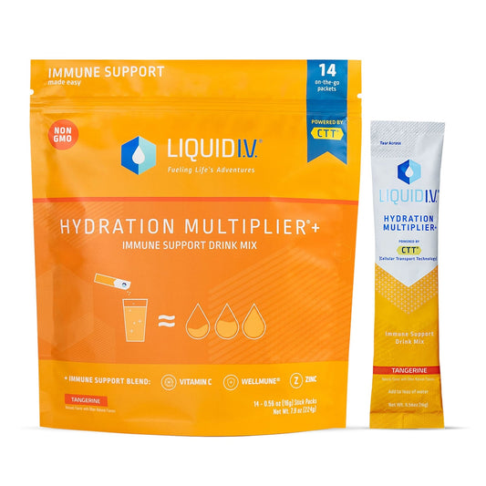 Liquid I.V. Hydration Multiplier + Immune Support - Tangerine - Hydration Powder Packets - NutriGlobal