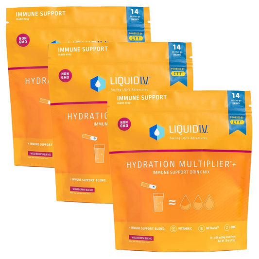 Liquid I.V. Hydration Multiplier + Immune Support -Wild Berry Blend - Hydration Powder - NutriGlobal