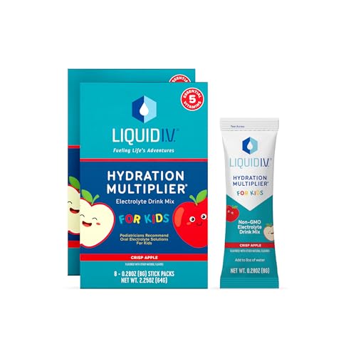 Liquid I.V. Hydration Multiplier Kids - Crisp Apple - Hydration Powder Packets | Electrolyte - NutriGlobal