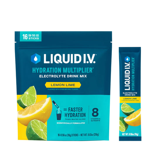 Liquid I.V.® Hydration Multiplier - Lemon Lime | Electrolyte Powder Drink Mix | 1 Pack (16 Servings) - NutriGlobal