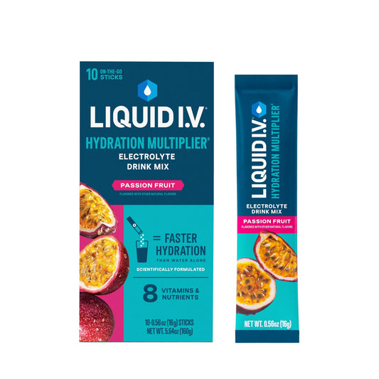 Liquid I.V.® Hydration Multiplier - Passion Fruit | Electrolyte Powder Drink Mix | 1 Pack (10 Servings) - NutriGlobal