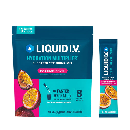 Liquid I.V.® Hydration Multiplier - Passion Fruit | Electrolyte Powder Drink Mix | 1 Pack (16 Servings) - NutriGlobal