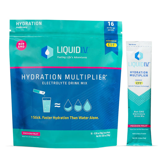 Liquid I.V. Hydration Multiplier - Passion Fruit - Hydration Powder Packets | Electrolyte - NutriGlobal