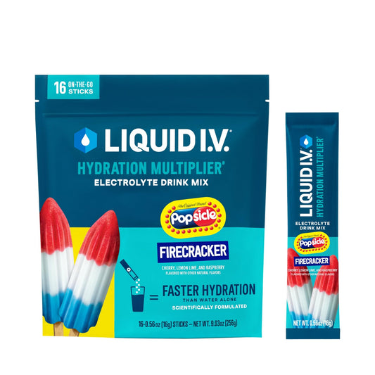 Liquid I.V.® Hydration Multiplier - Popsicle Firecracker | Electrolyte Powder Drink Mix | 1 Pack (16 Servings) - NutriGlobal