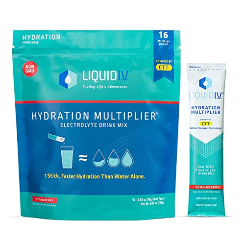 Liquid I.V. Hydration Multiplier - Strawberry - Hydration Powder Packets | Electrolyte Drink - NutriGlobal