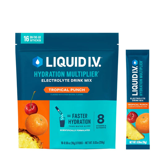Liquid I.V.® Hydration Multiplier - Tropical Punch | Electrolyte Powder Drink Mix | 1 Pack (16 Servings) - NutriGlobal