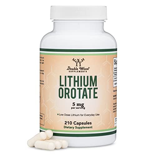 Lithium Orotate 5mg, 210 Capsules (Third Party Tested, Made in The USA - NutriGlobal