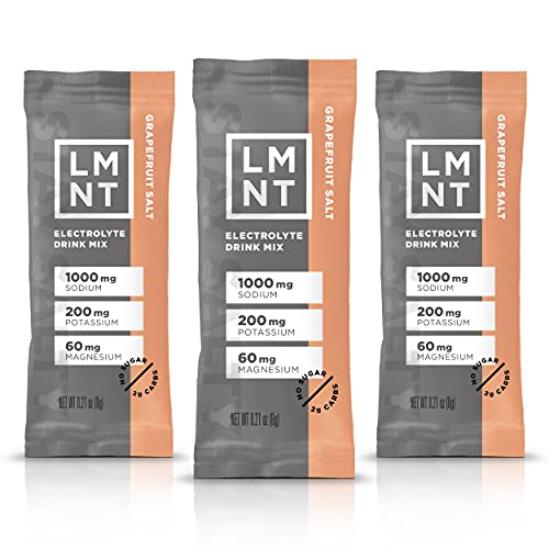 LMNT Zero-Sugar Electrolytes - Grapefruit Salt - Hydration Powder Packets | No Dodgy - NutriGlobal