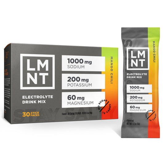 LMNT Zero Sugar Electrolytes - Mango Chili Salt | Drink Mix | 30 Count - NutriGlobal