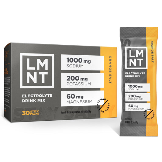 LMNT Zero Sugar Electrolytes - Orange Salt | Drink Mix | 30-Count - NutriGlobal