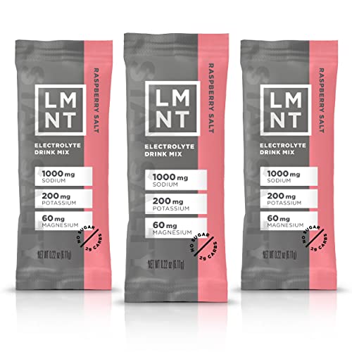 LMNT Zero-Sugar Electrolytes - Raspberry Salt - Hydration Powder Packets | No Dodgy - NutriGlobal