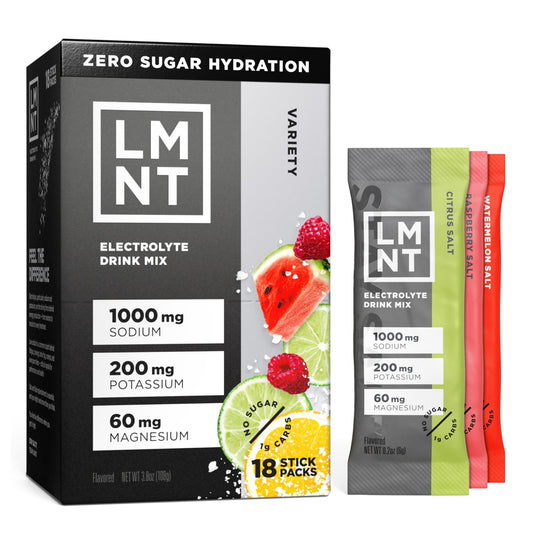 LMNT Zero Sugar Electrolytes - Variety Pack Bundle | Drink Mix | 18-Count - NutriGlobal
